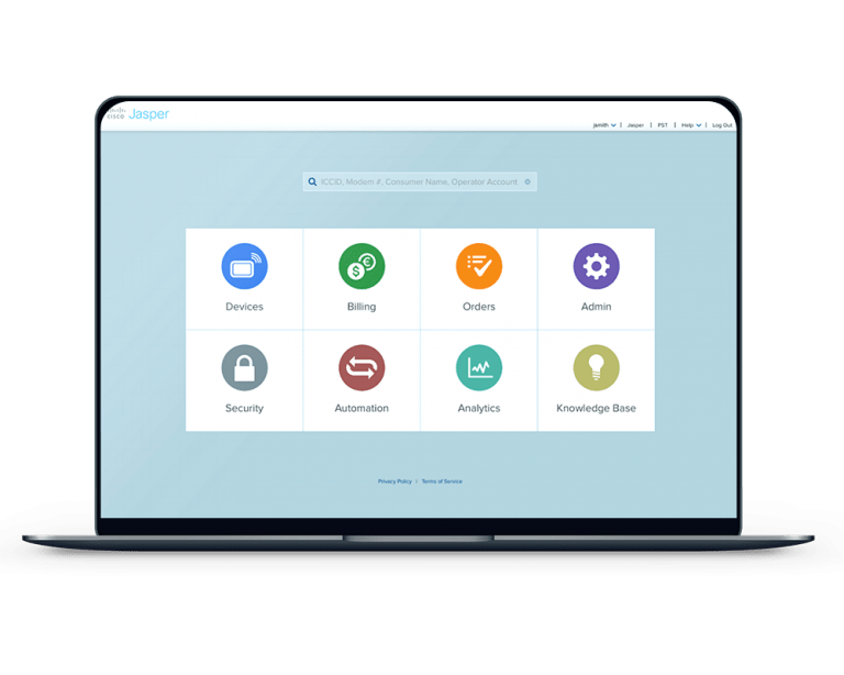 Cisco jasper portal screenshot Weconnect IoT management