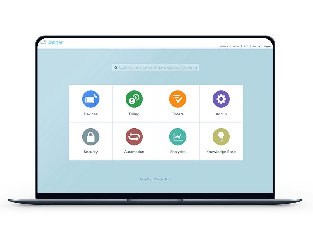 Cisco jasper portal bildschirmfoto Weconnect IoT management