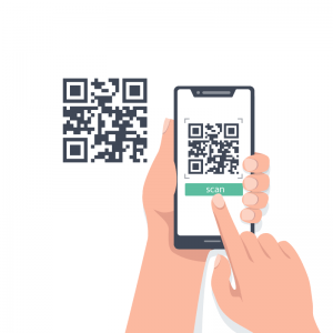 Scan QR code voorbeeld